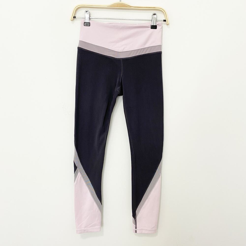 Athleta PowerVita Purple Mesh Leggings Size XS
